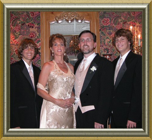 Dave, Luanne, Tyler and Landen at Reception July 2006